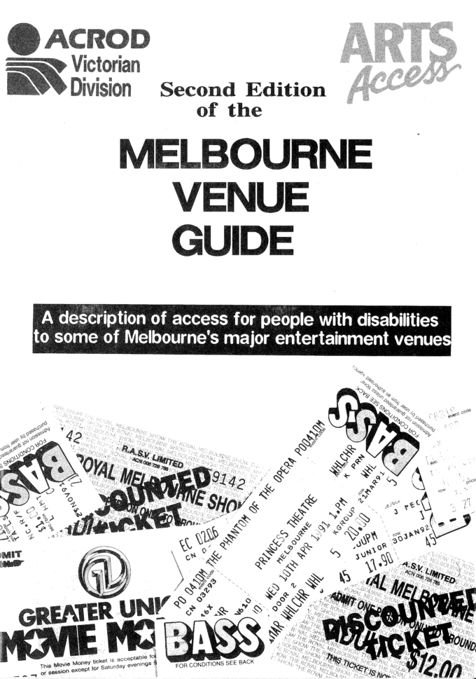 Melbourne Venue Guide cover by AAV.