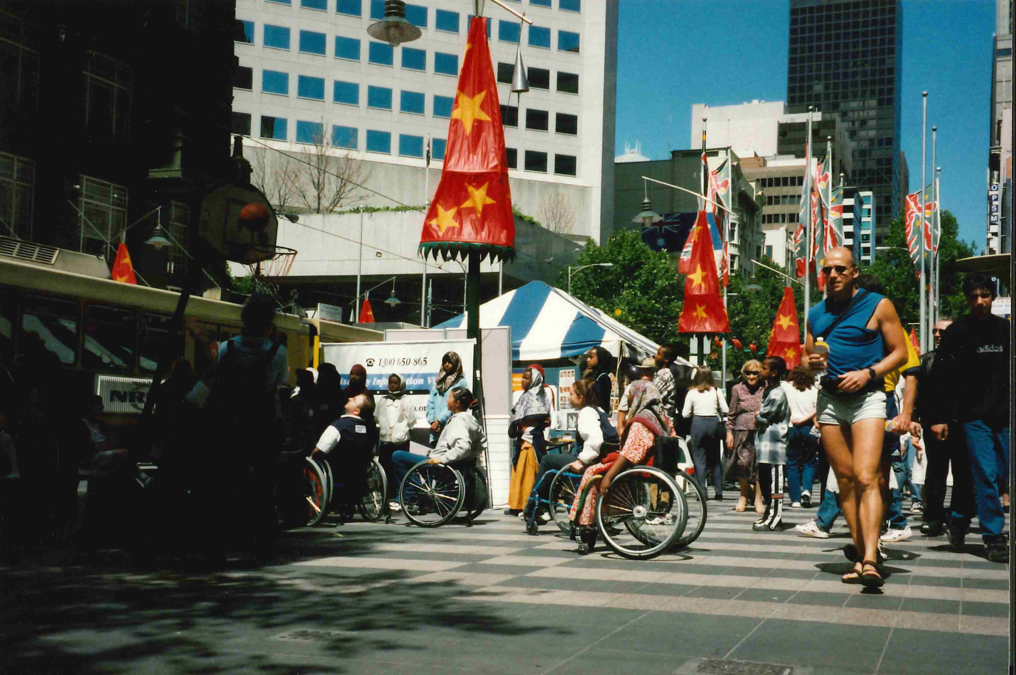 people moving on Burke St