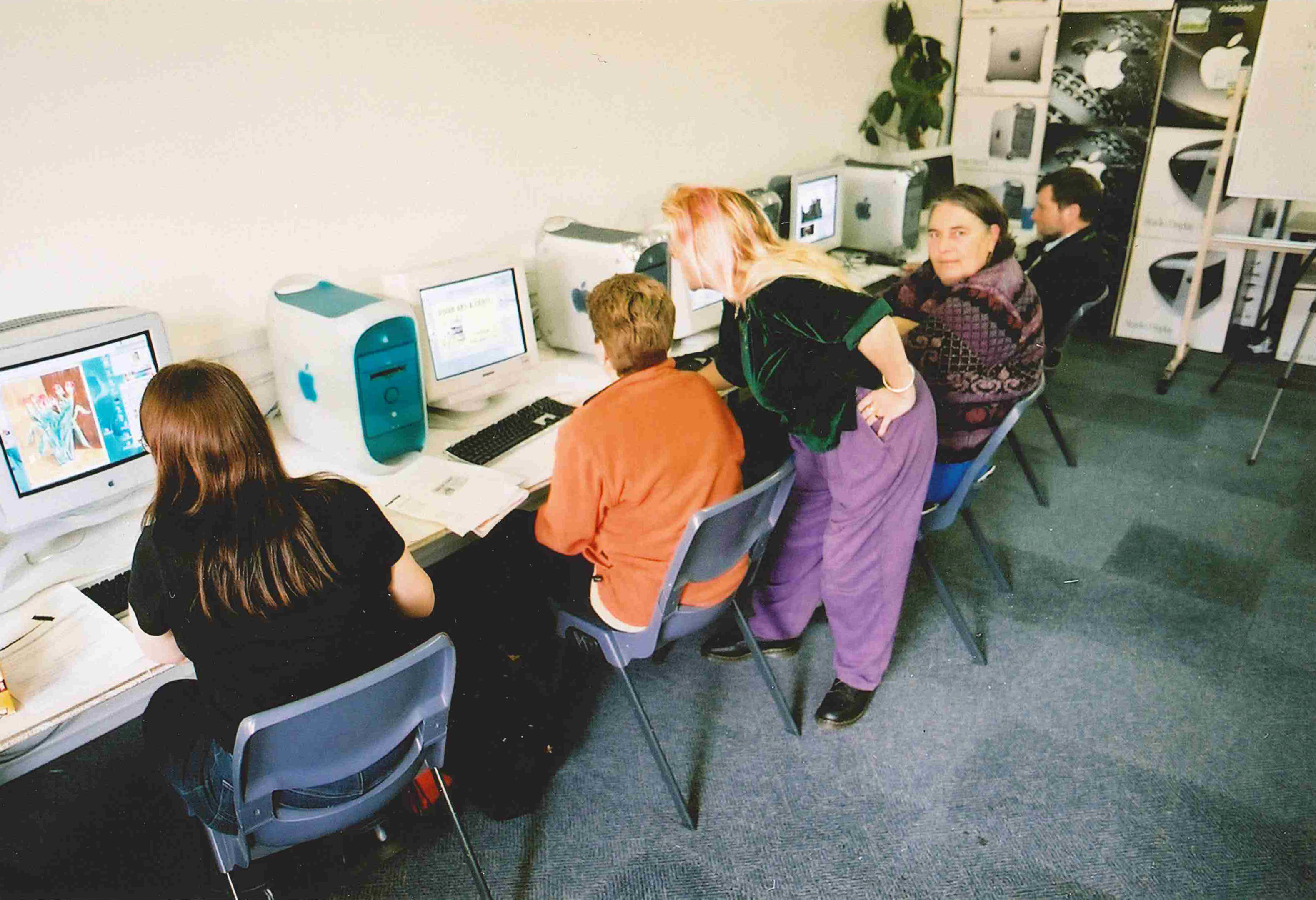 People working on computers